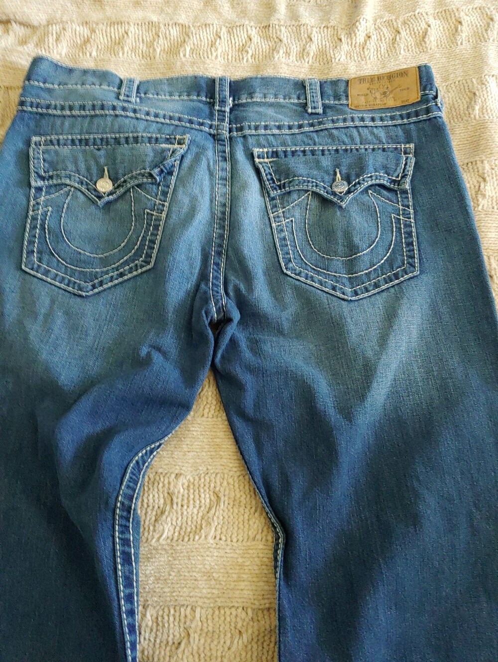 True Religion Men’s Denim Slim Straight Jeans in Blue 44